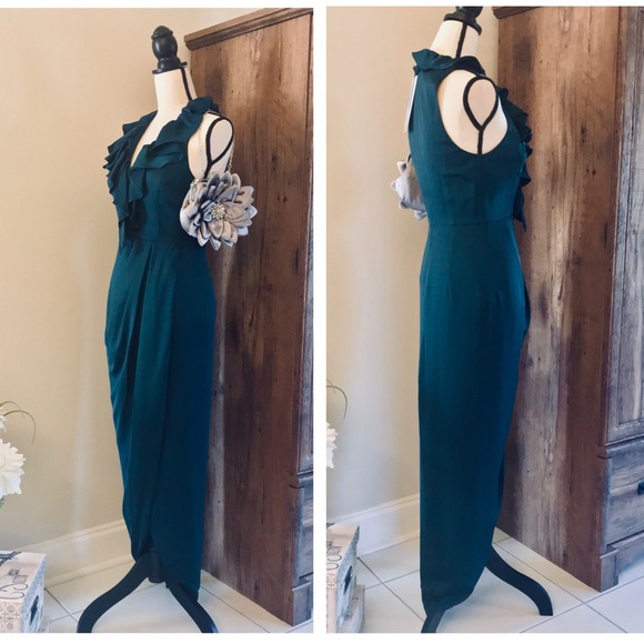 SHONA JOY Plunge Frill Draped Maxi Dress - Picture 3 of 7